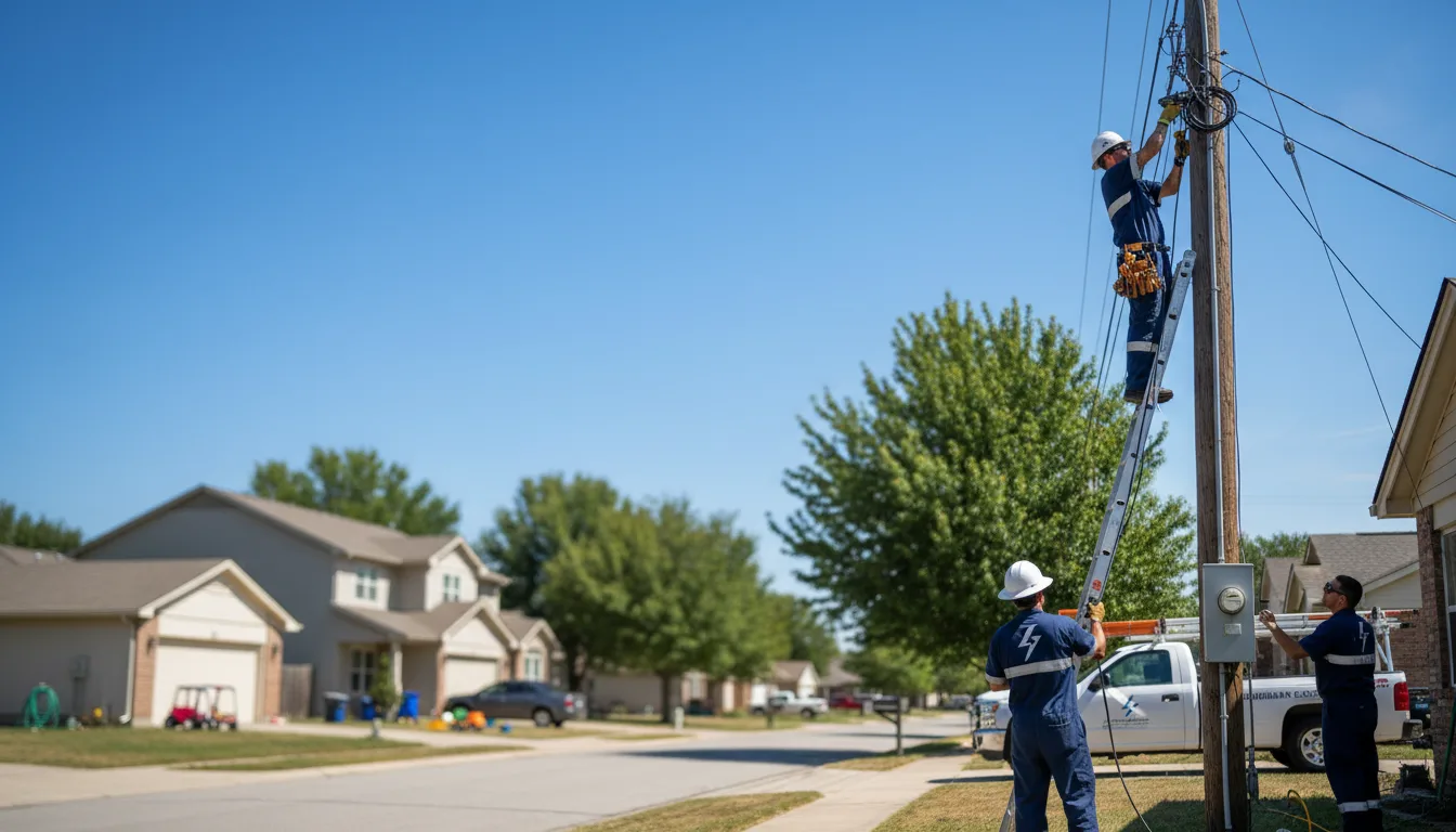 Residential electrician providing installation services in Milford, TX